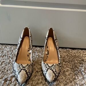 Target Black and White Snake Skin Heels